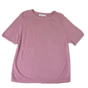 Mercer Street Studio Rose Pink Short Sleeve Crew Neck Sweater - Size XL